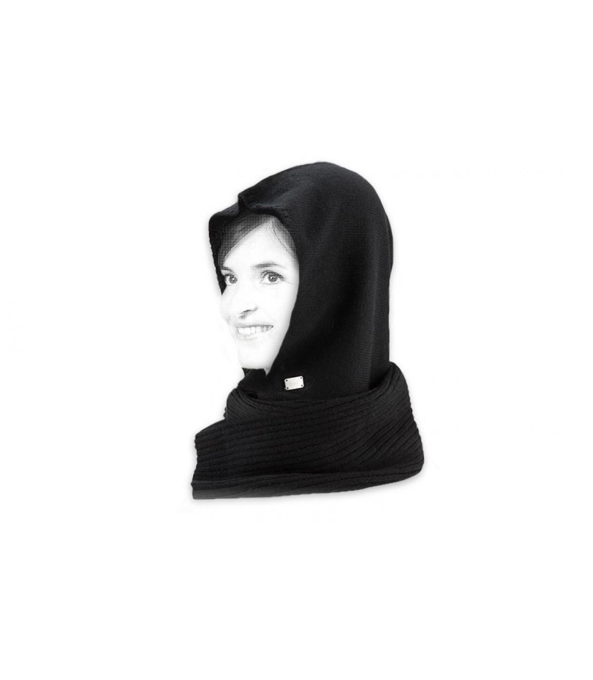 Bonnet capuche noir The woods black Bonnet capuche noir The woods black